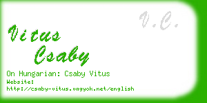vitus csaby business card